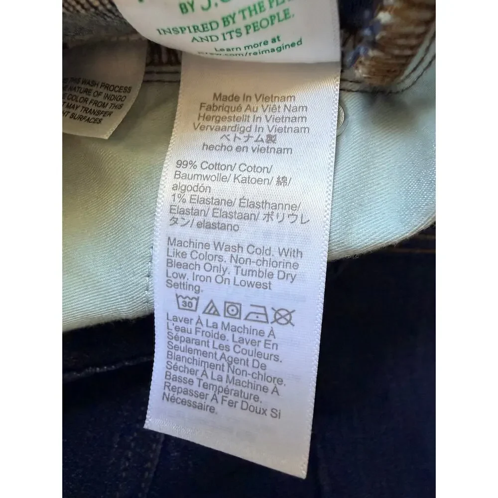 J.Crew 9” Demi Boot Crop Jeans NWT 32 Dark Worn Wash Mid Rise BT563